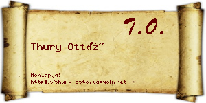 Thury Ottó névjegykártya