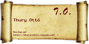 Thury Ottó névjegykártya