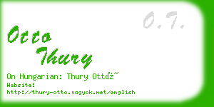 otto thury business card